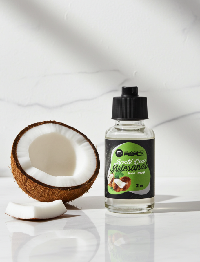 ACEITE DE COCO NATURAL VIRGEN (8 onz envase de vidrio)